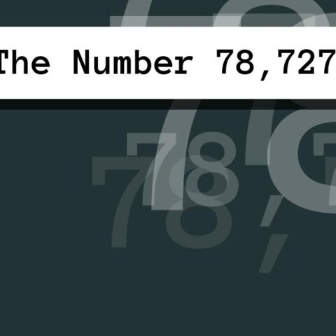 About The Number 78,727