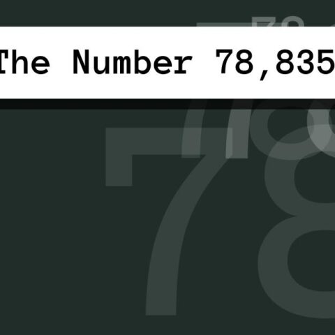 About The Number 78,835