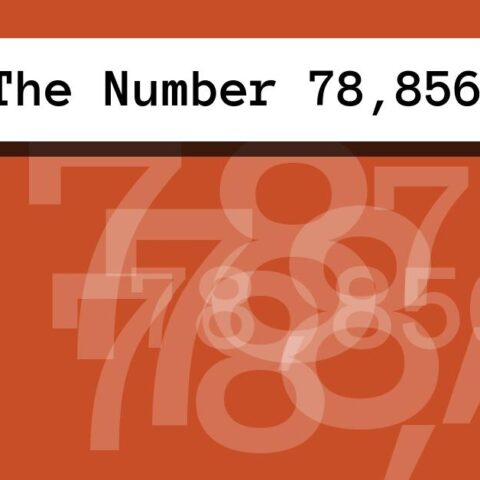 About The Number 78,856