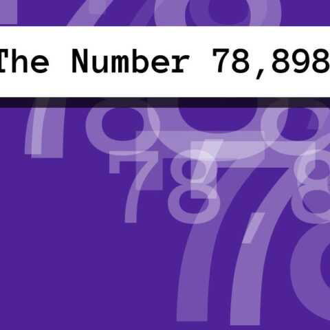 About The Number 78,898