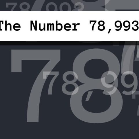 About The Number 78,993