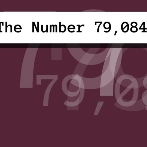 About The Number 79,084