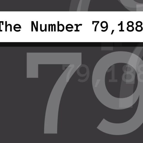 About The Number 79,188