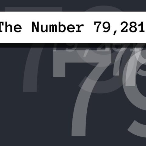 About The Number 79,281