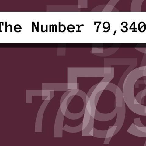 About The Number 79,340