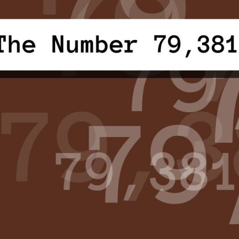 About The Number 79,381