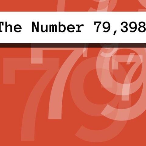 About The Number 79,398