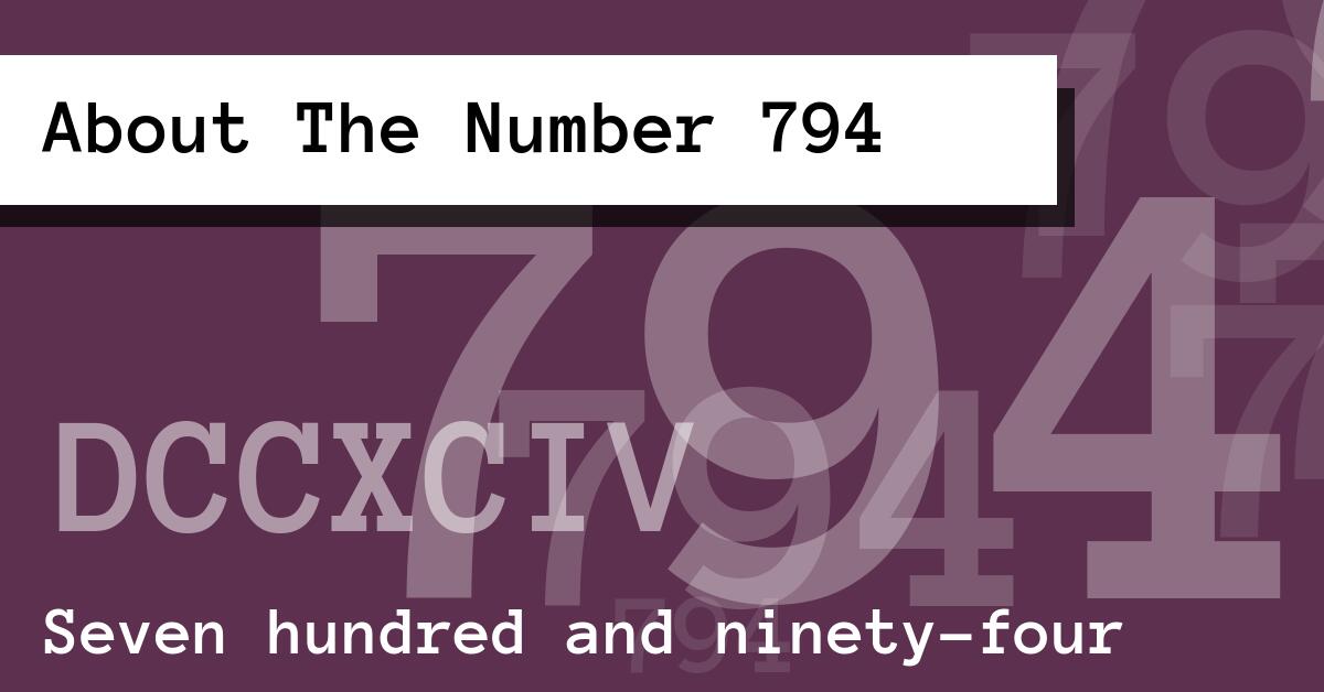 About The Number 794