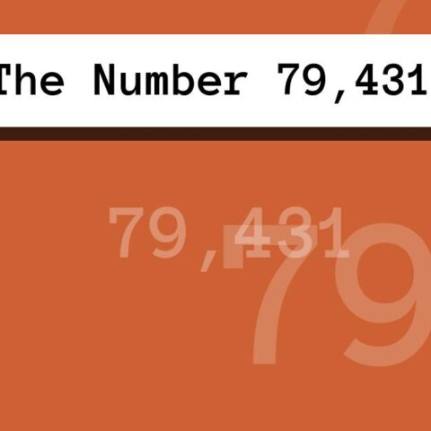 About The Number 79,431
