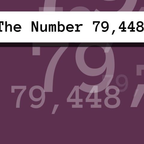 About The Number 79,448