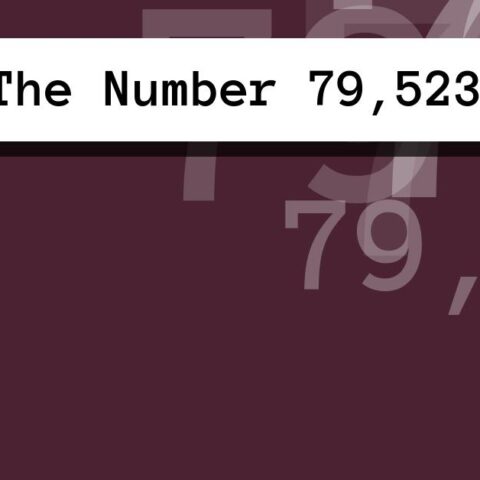 About The Number 79,523