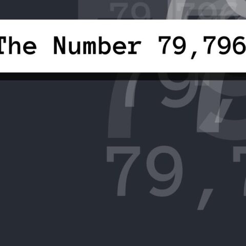 About The Number 79,796