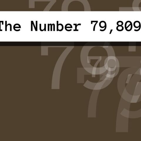About The Number 79,809