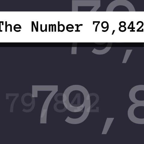 About The Number 79,842
