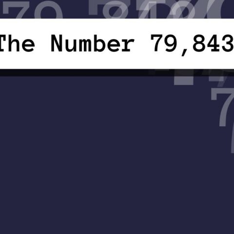 About The Number 79,843