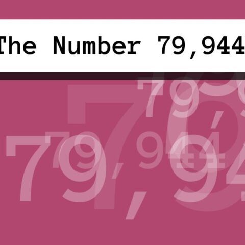 About The Number 79,944
