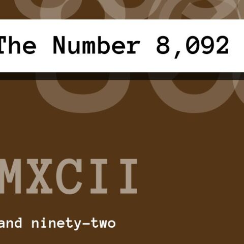 About The Number 8,092