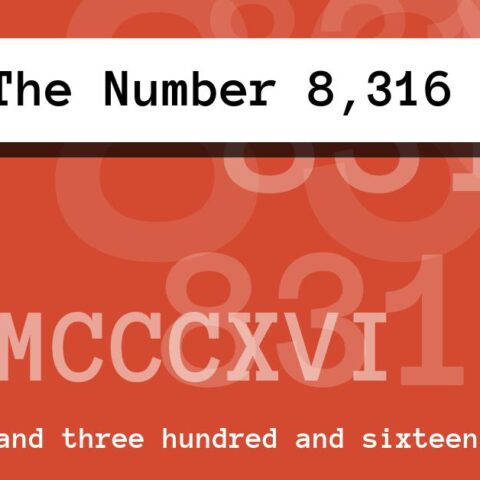 About The Number 8,316