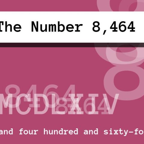 About The Number 8,464