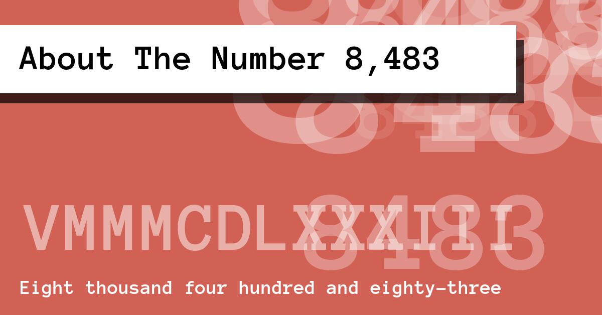 About The Number 8,483