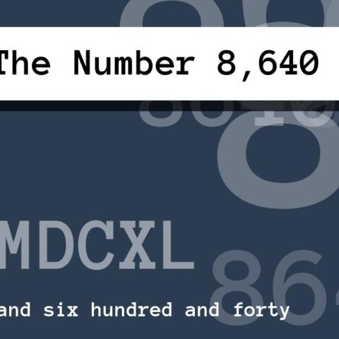 About The Number 8,640