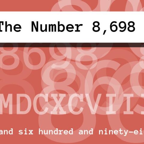 About The Number 8,698