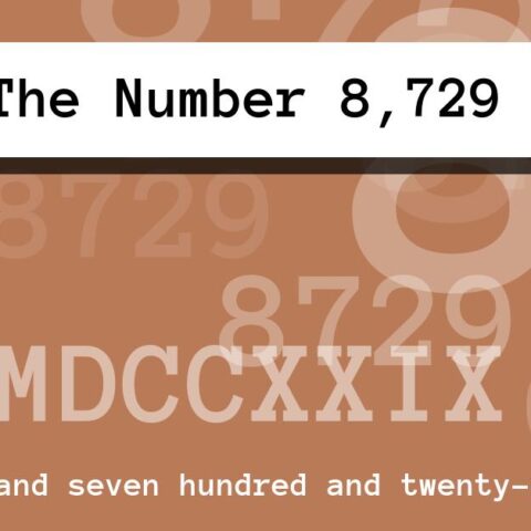 About The Number 8,729