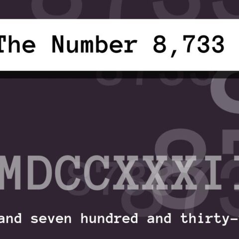About The Number 8,733