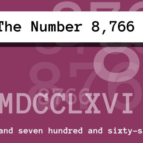 About The Number 8,766