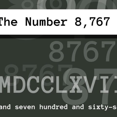 About The Number 8,767