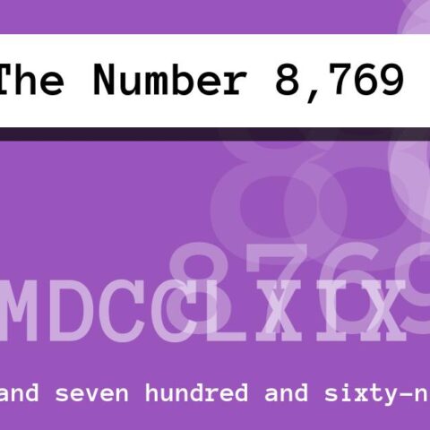About The Number 8,769