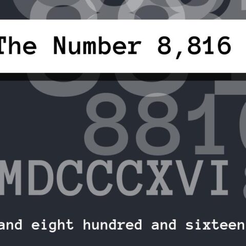 About The Number 8,816