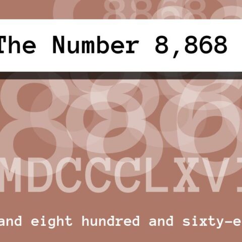 About The Number 8,868