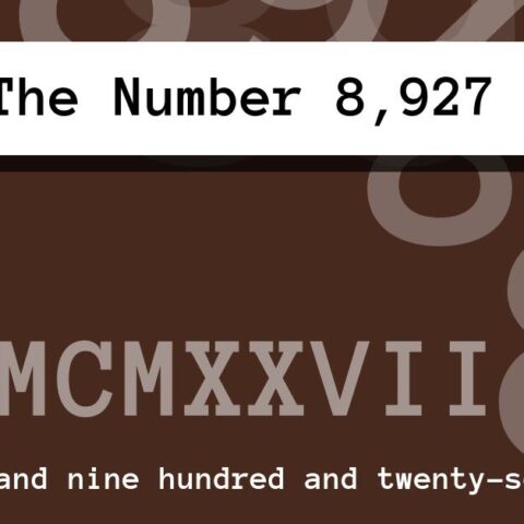 About The Number 8,927