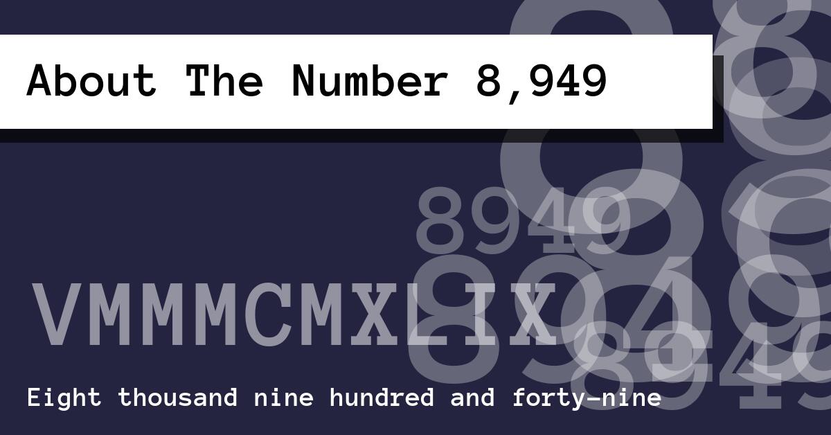 About The Number 8,949
