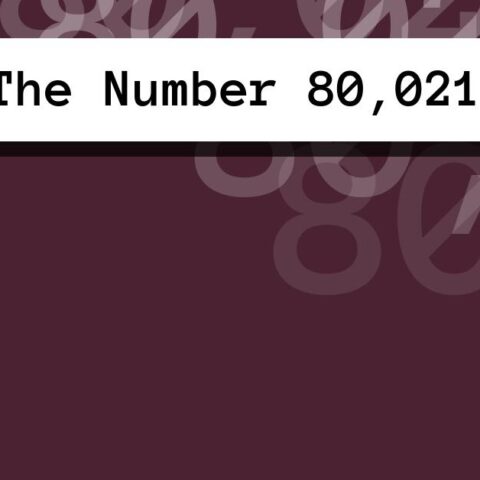 About The Number 80,021
