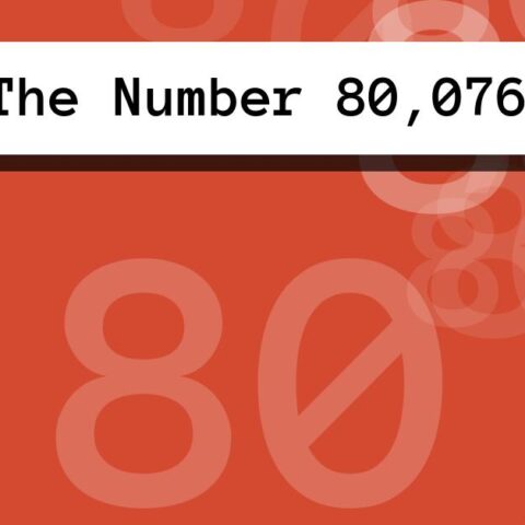 About The Number 80,076