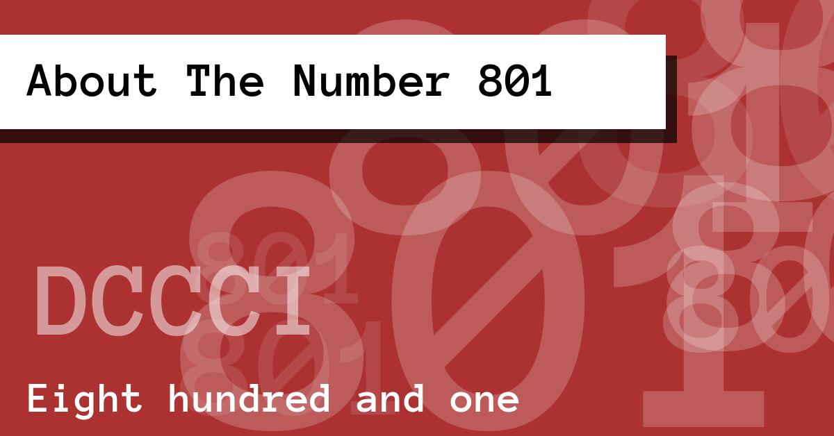 About The Number 801