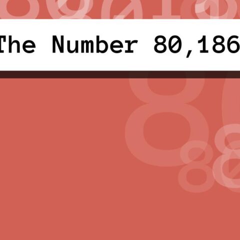 About The Number 80,186