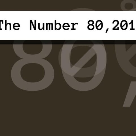 About The Number 80,201