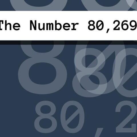 About The Number 80,269