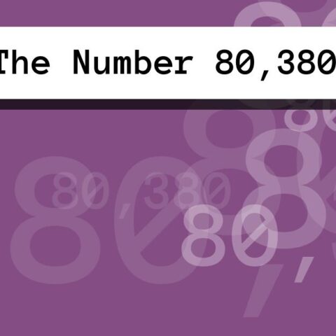 About The Number 80,380