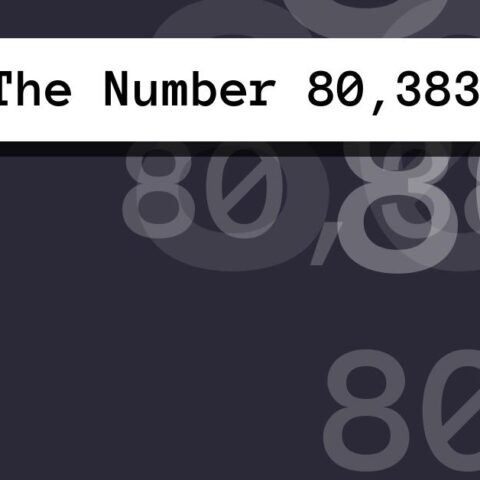 About The Number 80,383