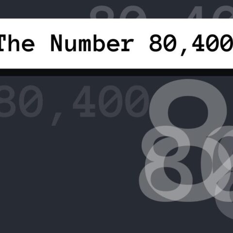About The Number 80,400