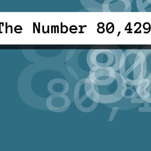 About The Number 80,429