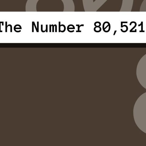 About The Number 80,521