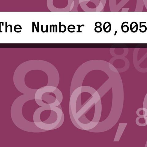 About The Number 80,605