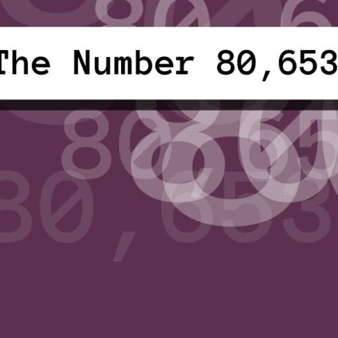 About The Number 80,653