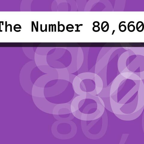 About The Number 80,660