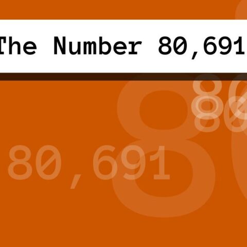About The Number 80,691